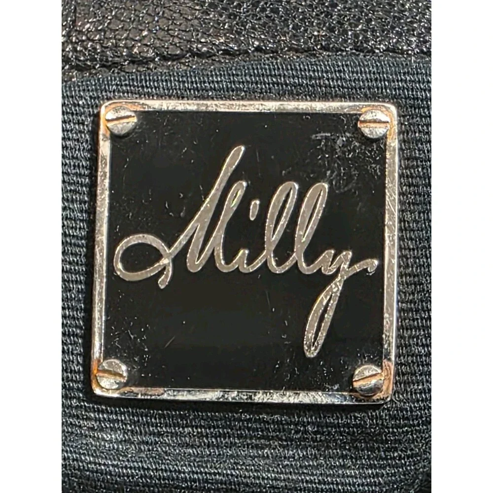 Milly Black Chain Purse with Gold Button Clasps